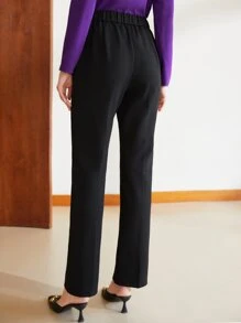 MOTF PREMIUM STRAIGHT LEG TAILORED TROUSERS - Black - View 3