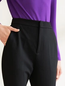 MOTF PREMIUM STRAIGHT LEG TAILORED TROUSERS - Black - View 5