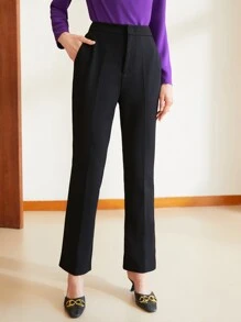 MOTF PREMIUM STRAIGHT LEG TAILORED TROUSERS - Black - View 8