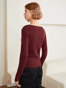 MOTF PREMIUM WOOL-MIX TWO-TONE JUMPER - Multicolor - View 3