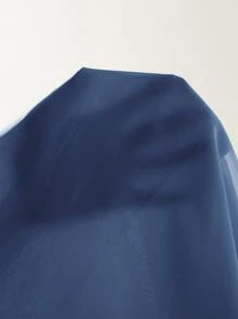 BizChic 缺口領褶邊上衣工作服 - 霧霾藍 - 查看 6