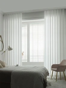 Rèm đơn màu đơn - trắng - Xem 1