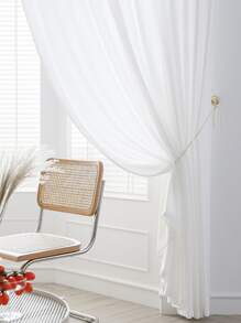 Rèm đơn màu đơn - trắng - Xem 2