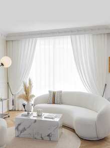 Rèm đơn màu đơn - trắng - Xem 7