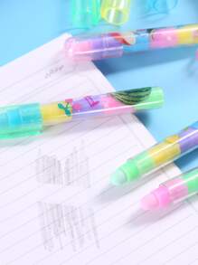 1 pieza Borrador de lápiz con patrón de fruta al azar moderno para estudiantes