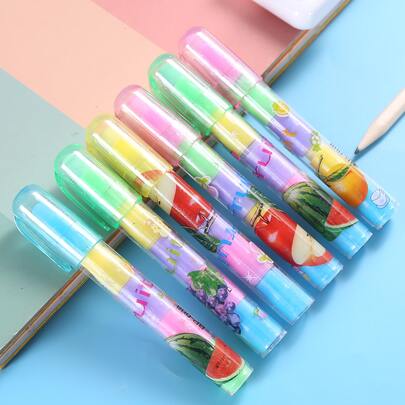 1pc Fruit Pattern Random Eraser, Modern Pencil Eraser For Students Back To School