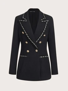 SHEIN Unity Damskie Marynarki Guziki Prosty Elegancki