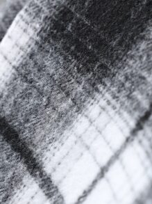 SHEIN 男童格紋印花連帽外套,不含內搭t恤