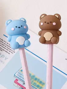 1個 漫画 ウサギ ランダム 鉛筆削り 付き 1個 消しゴム