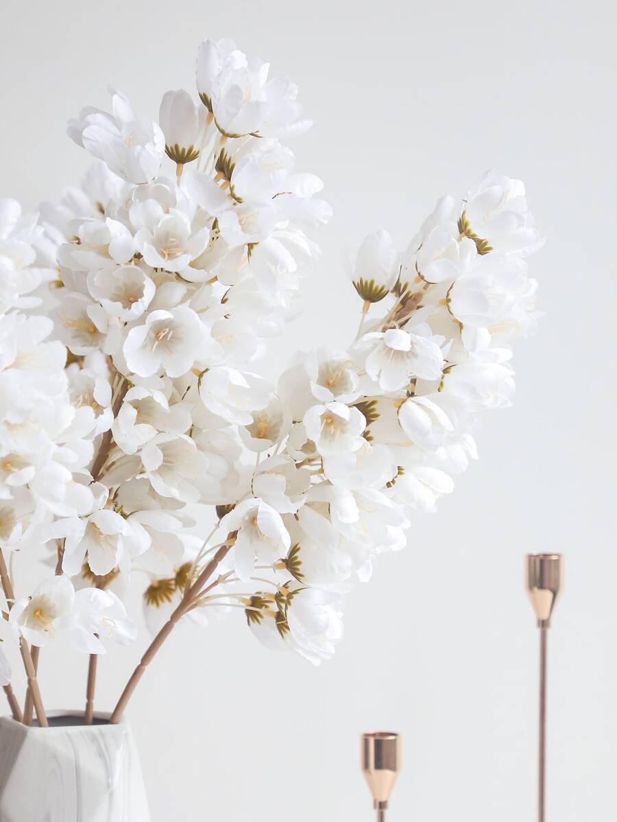 1 Branch Artificial Flower, Silk Robinia Flower Fake Hydrangea Faux