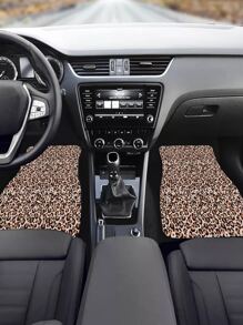 1pc Leopard Print Car Floor Mat - Multicolor - View 2