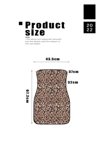1pc Leopard Print Car Floor Mat - Multicolor - View 3