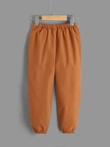 SHEIN Toddler Boys Letter Graphic Pullover & Drawstring Waist Pants - Multicolor - View 8