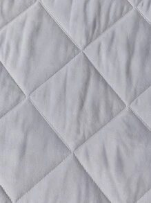1pc Plain Color Quilted Bed Skirt - Grey - View 3