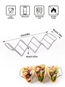 SHEIN Basic living 1pc Stainless Steel Taco Holder Stand