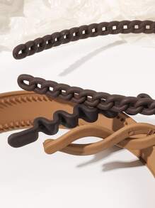 4入組鏈條設計髮箍 - 彩色 - 查看 4