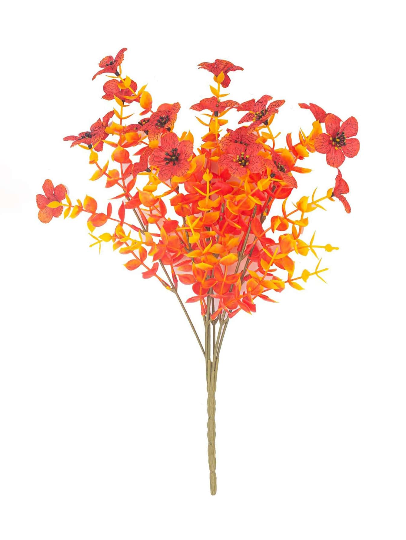 Hoa nhân tạo 1 nhánh - Màu Cam cháy - Xem 1