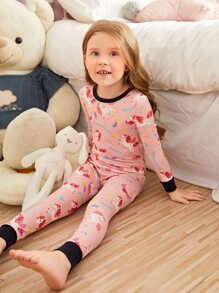 Đồ mặc nhà Gái Tương phản ràng buộc Hoạt hình Dễ thương - Màu Hồng baby - Xem 4