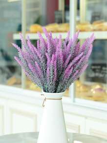1pc Artificial Lavender Decor Flower, Home Vase Arrangement, Outdoor Garden Decor, Bridal Bouquet & Wrist Corsage Material - Multicolor - View 5