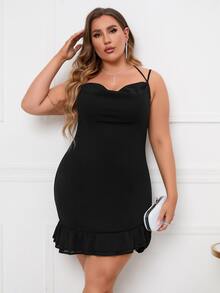 PARTHEA Vestido escote drapeado con cordón trasero bajo con fruncido - Ver 6