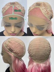 13*3 Lace Front Long Body Wave Synthetic Wig - Two-Tone - View 6