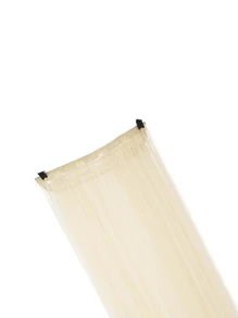 Clip In Long Straight Synthetic Hair Extension - White - View 5