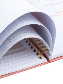 Trees 1入組精裝未註明日期每日計劃筆記本待辦事項計劃任務清單議程以提高生產力 - 彩色 - 查看 3