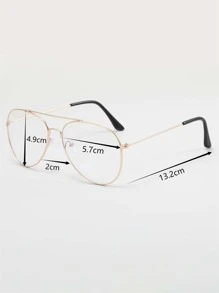 Men Aviator Frame Eyeglasses - Gold - View 4