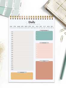 1 pieza Cuaderno de Agenda diaria de color combinado - Multicolor - Ver 2