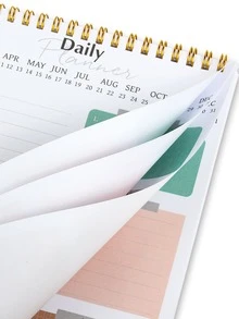 1 pieza Cuaderno de Agenda diaria de color combinado - Multicolor - Ver 5