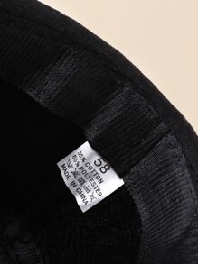 Sombrero fedora sólido para hombre casual - Negro - Ver 4