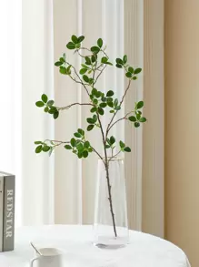 1 Stück / 3 Stück / 6 Stück künstliches Banyanbaumblatt, 80cm lang, gefälschte Grünzweige, künstliche Olivenzweige, imitierte Pflanzenzweige für Heimdekoration, Vase, Party, Hochzeit, Frühling, Herbst, Valentinstag, Geschenk - Verschiedenfarbig - Übersicht 2