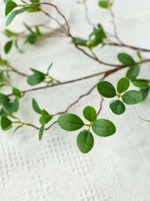 1 Stück / 3 Stück / 6 Stück künstliches Banyanbaumblatt, 80cm lang, gefälschte Grünzweige, künstliche Olivenzweige, imitierte Pflanzenzweige für Heimdekoration, Vase, Party, Hochzeit, Frühling, Herbst, Valentinstag, Geschenk - Verschiedenfarbig - Übersicht 4