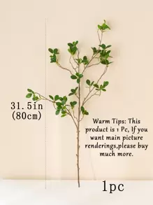1 Stück / 3 Stück / 6 Stück künstliches Banyanbaumblatt, 80cm lang, gefälschte Grünzweige, künstliche Olivenzweige, imitierte Pflanzenzweige für Heimdekoration, Vase, Party, Hochzeit, Frühling, Herbst, Valentinstag, Geschenk - Verschiedenfarbig - Übersicht 3