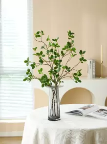 1 Stück / 3 Stück / 6 Stück künstliches Banyanbaumblatt, 80cm lang, gefälschte Grünzweige, künstliche Olivenzweige, imitierte Pflanzenzweige für Heimdekoration, Vase, Party, Hochzeit, Frühling, Herbst, Valentinstag, Geschenk - Verschiedenfarbig - Übersicht 6