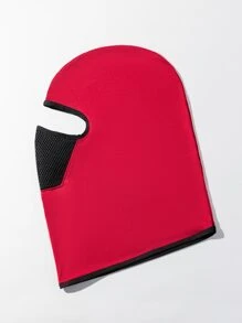 Men Two Tone Balaclava Cap - Red - View 2