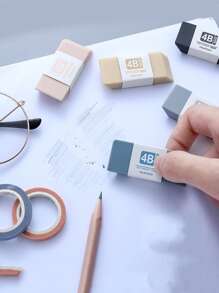 1pc Random Solid Color Eraser - Multicolor - View 3
