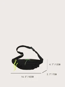 1 Pieza Bolsa deportiva portátil, bolsa de viaje, bolsa de almacenamiento, bolsa bandolera, mochila de pecho de gran capacidad para deportes y ocio al aire libre, perfecta para vuelta al cole, entrenamientos, ciclismo y senderismo, para hombres y mujeres - Negro - Ver 3