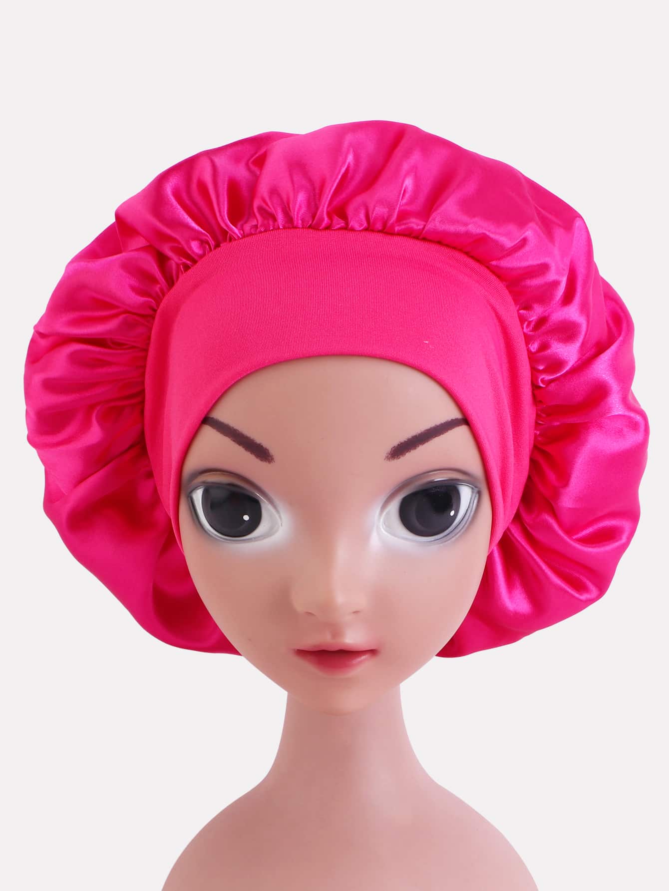 1个儿童弹力发带，柔软透气圆形帽，特别适合夜间保持卷发造型，四季皆宜的睡眠帽