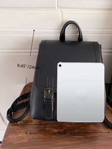 DiFa Vattentät , lätt , Business Casual Dubbelspänne Dekor Flick Ryggsäck För tonårsflickor Kvinnor Högskolestudenter , Rookies och tjänstemän Perfekt för kontor , högskola , arbete , företag , pendling - Svart - Visa 3