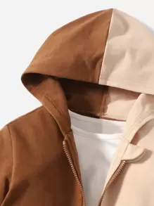 SHEIN 嬰兒雙色拉鏈連帽衫和運動褲不帶T恤 - 彩色 - 查看 3