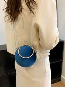 迷你圓形包頂環鏈條帶,透明包