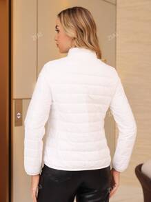 ZIAI Winter Women's Solid Color Stand Collar Lightweight Padded Coat