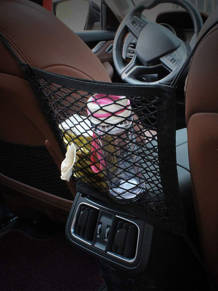1 pieza red de almacenamiento colgante de asiento de coche - Negro - Ver 1
