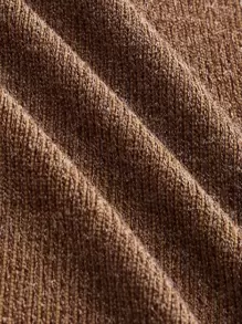 SHEIN MOD Rib-knit Crop Tank Top - Coffee Brown - View 4