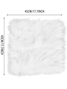 1pc Home Living Room Bedroom Study Room Small Mat, 14*71 Inches, Chair Cushion Pad For Home Use - White - View 2