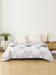 Heart Print Bedspread - Multicolor - View 1