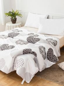Heart Print Bedspread - Multicolor - View 2