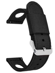 1 pieza Correa de reloj nailon - Negro - Ver 1