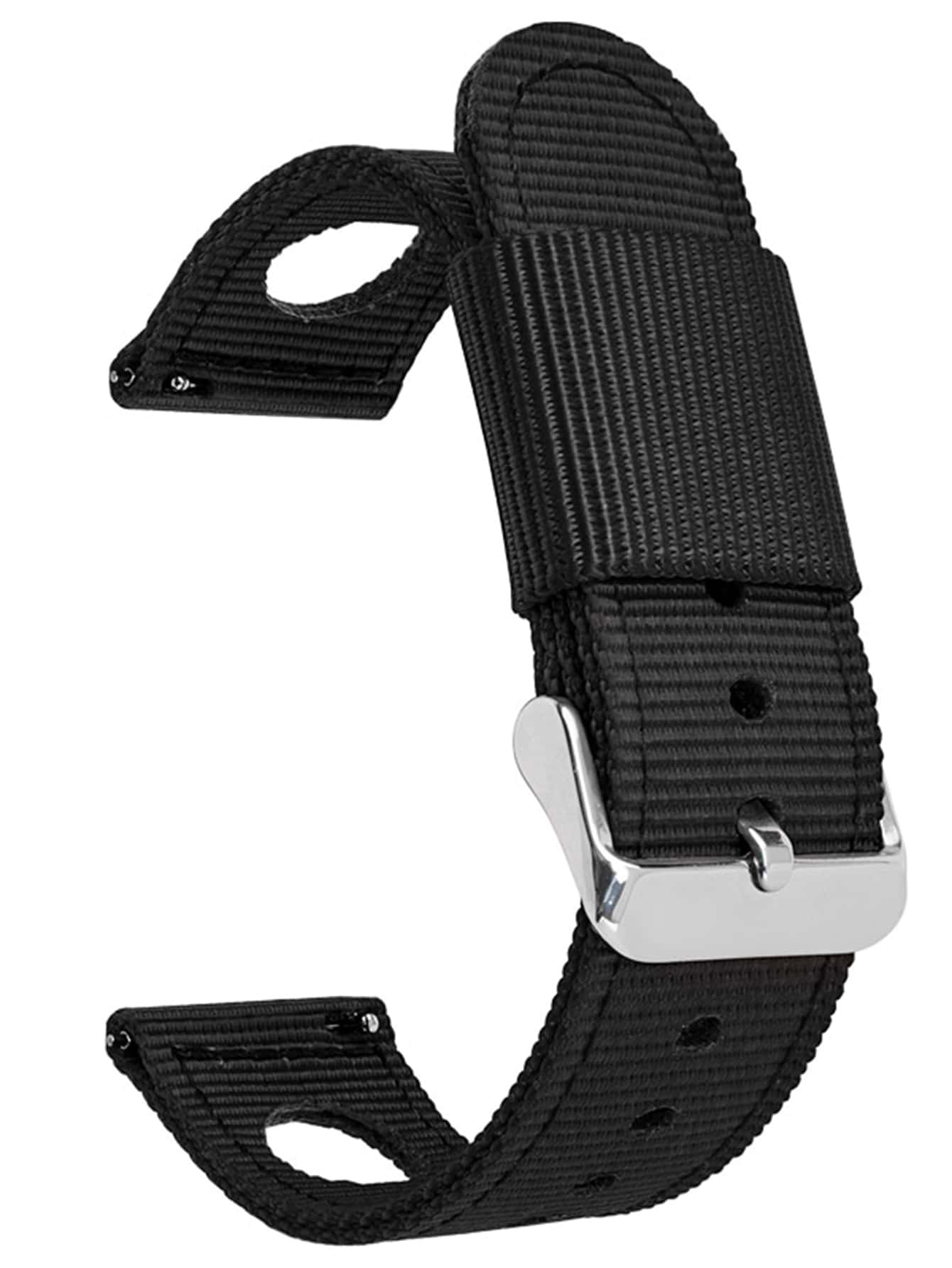 1 pieza Correa de reloj nailon - Negro - Ver 1